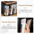 thumbnail image 3 of Emfogo Rangement pour Disques Vinyles, Support Mural pour Disques Vinyles Pouvant Contenir jusqu'à 80-100 Albums, Porte-Disques Vinyles à 3 Compartiments, 3 of 7