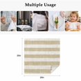 thumbnail image 4 of Cream Striped Cloth Napkins, Farmhouse Vintage Brown Stripes Washable and Reusable Dinner Napkins Set of 6, Table Napkin for Kitchen Party Birthday Wedding Hotel Housewarming 20"x20", 4 of 8