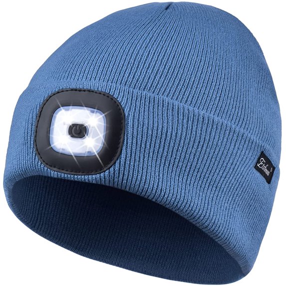 Etsfmoa Unisex Beanie Hat with The Light Gifts for Men Dad Father USB Rechargeable Caps