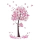 thumbnail image 1 of sweethay Pegatinas de pared de árbol de flores rosas, Mural de estilo moderno para niñas y mujeres, papel tapiz de PVC para sala de estar, decoración Decoración del hogar sweethay HA074970-00, 1 of 6