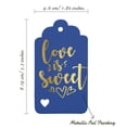 thumbnail image 5 of Inkdotpot Pack Of 100 Real Gold Foil Paper Tags Love Is Sweet Wedding Favor Hang Tags, 5 of 6