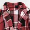 thumbnail image 5 of SYMOID Hot Pink Plaid Wool Blend Long Coat for Women - Mid-Length, Warm for Fall Winter, Open-Front, Inclusive Sizing S-XXL, Casual Outerwear,Size XL, 5 of 5