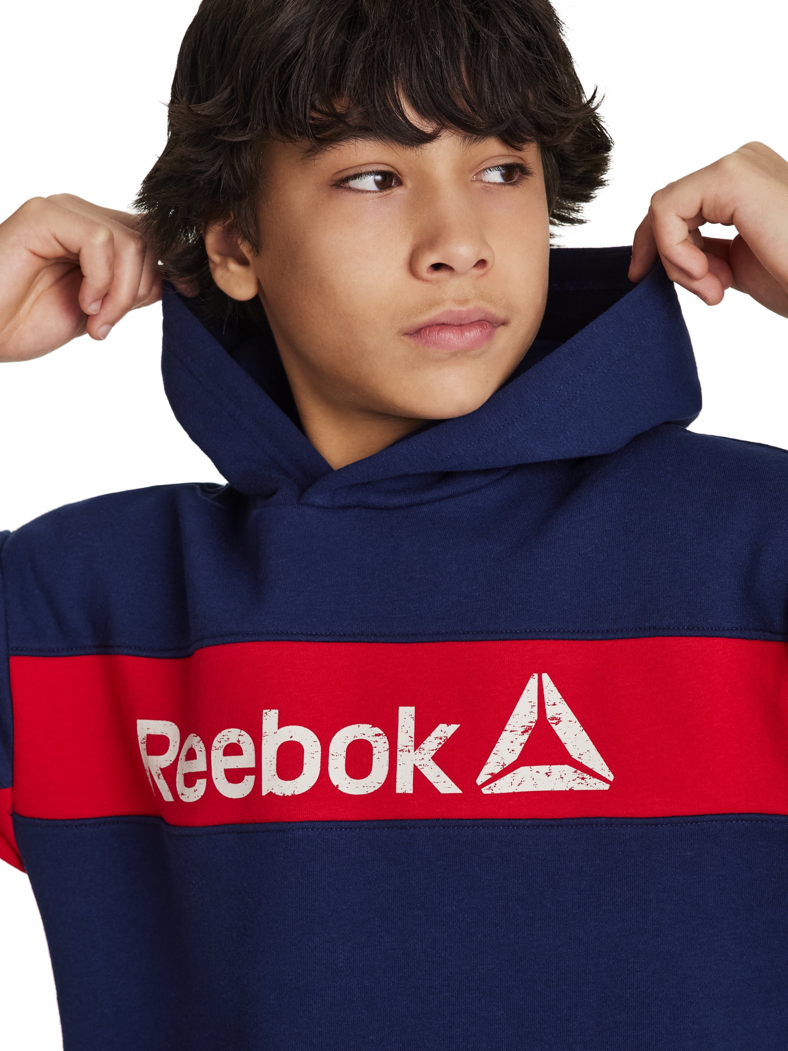 Reebok Boy's Colorblock Fleece Hoodie, Sizes 4-18
