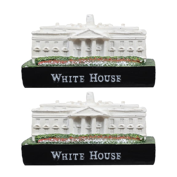GOOHOCHY 2 Pcs White House Architectural Model 6.50X3.70X3.50CM
