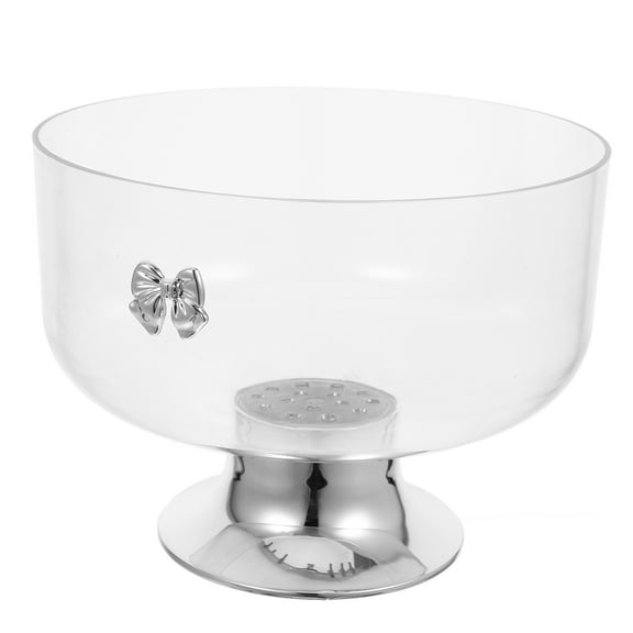 LOLIPPYY Large Clear Acrylic Trifle Bowl with Lid, 20cm Tall Dessert Display, Candy Dish, and Storage Container