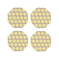 thumbnail image 1 of Vsdgher Yellow Lemon Slices Print Leather Coasters for Drinks, Durable Drink Coasters 4 Set for Tabletop Protection, Luxurious Home Décor and Housewarming Gift-Octagon, 1 of 6