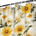thumbnail image 3 of Beige Yellow Flower Pattern Shower Curtain 36"x72" ,Bathroom Decorative Shower Curtains Set with 12 Hooks,Modern Waterproof Washable Shower Curtain, 3 of 6