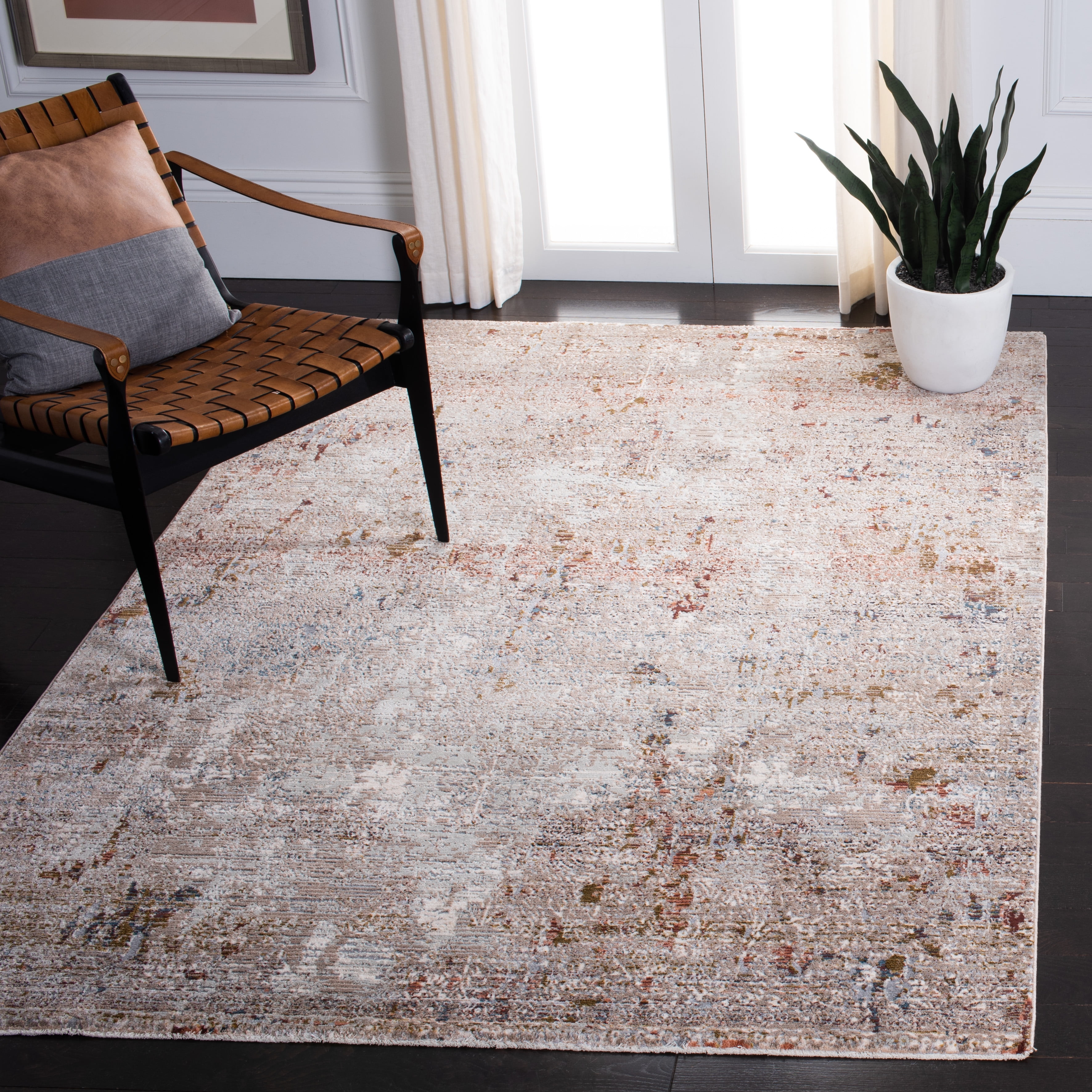 SAFAVIEH Limitee Sally Abstract Area Rug, Beige/Beige, 5'1" x 7'6"