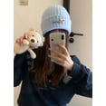 thumbnail image 5 of Knit Beanie Hat For Women Autumn And Winter Vintage Versatile Hat To Show Off A Small Face Cute And Warm Head Covering For Cold GRAY, 5 of 5