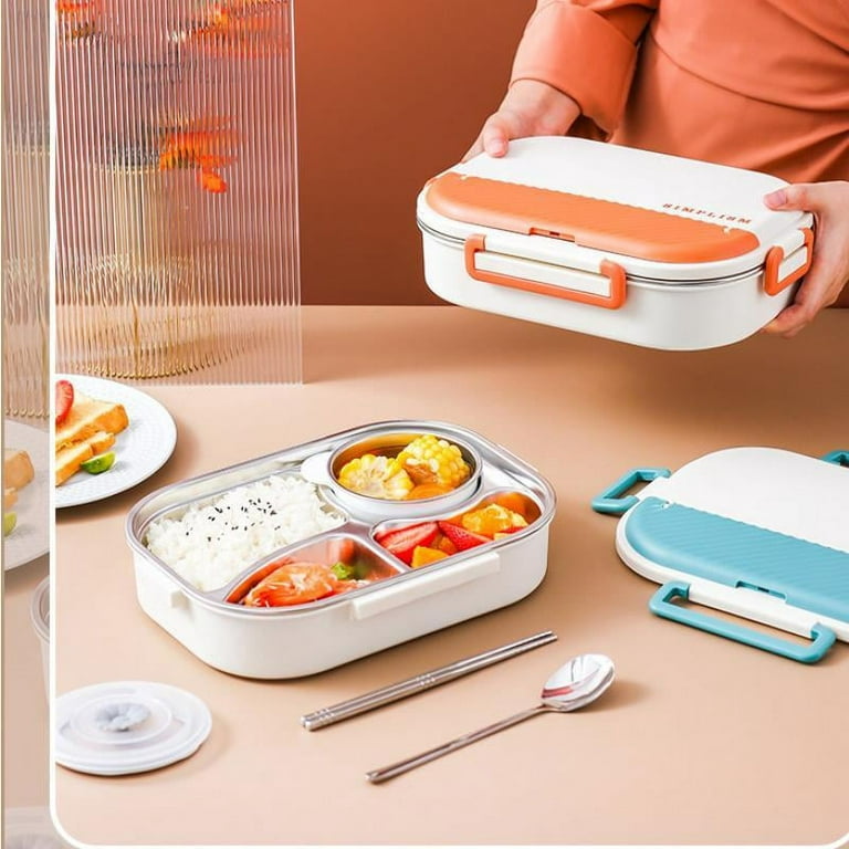 Lunch Box With Divider And Cutlery, Dust-proof Compartment, Microwave Safe  Material, Leak-proof Salad Snack Box, Office, School, Outdoor Camping, Adult  Work Lunch Box/teen Lunch Box, For Teenagers And Workers At School,canteen,  Back