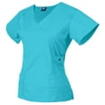 thumbnail image 3 of Medgear Women's 12-Pocket Stretch Jogger Scrub Set, Turquoise, M, 3 of 4