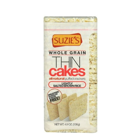 Suzie's Thin Healthy Thin Cakes Brown Rice Lightly Salted Gluten Free 4.9 oz