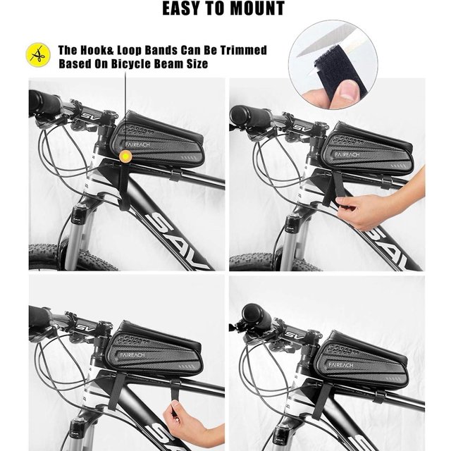 Funda impermeable para teléfono de bicicleta, marco de soporte para teléfono de bicicleta con pantalla táctil sensible para teléfonos inteligentes de menos de 6,5" Rojo Verde Cocina, Decoración y Otros