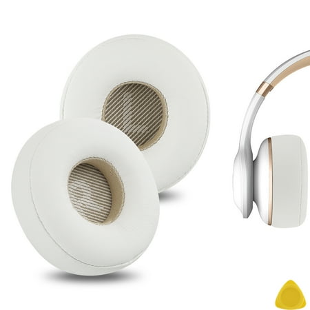 Geekria QuickFit Replacement Ear Pads for JBL Everest Elite 300 V300NXT Headphones Ear Cushions Repair Parts (White)