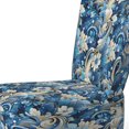 thumbnail image 4 of Designart "Alluring Nautical Paisleys VII" Blue Paisley Upholstered Accent Chair - Glam Arm Chair For Living Room, 4 of 5