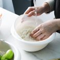 thumbnail image 5 of Coladores y coladores de alimentos Colador giratorio de doble capa, colador de pasta de grado alimenticio Tazón de drenaje de cocina multifuncional Cesta de lavado de frutas y verduras, 5 of 5