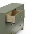 thumbnail image 6 of Storkcraft California 6 Drawer Nursery Wood Double Dresser, Olive with Driftwood, 6 of 15