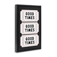 thumbnail image 3 of Stupell Industries Good Times Tickets on Black Black Framed Floater Canvas Wall Art, design by Lettered and Lined, 25 x 17, 3 of 9