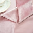 thumbnail image 4 of VOGOL Pink Velvet Waterfall Valance & Blackout Curtains, Thermal Insulated Rod Pocket Drapes 52x84 Inches, 3 Panels for Living Dining Room, 4 of 7
