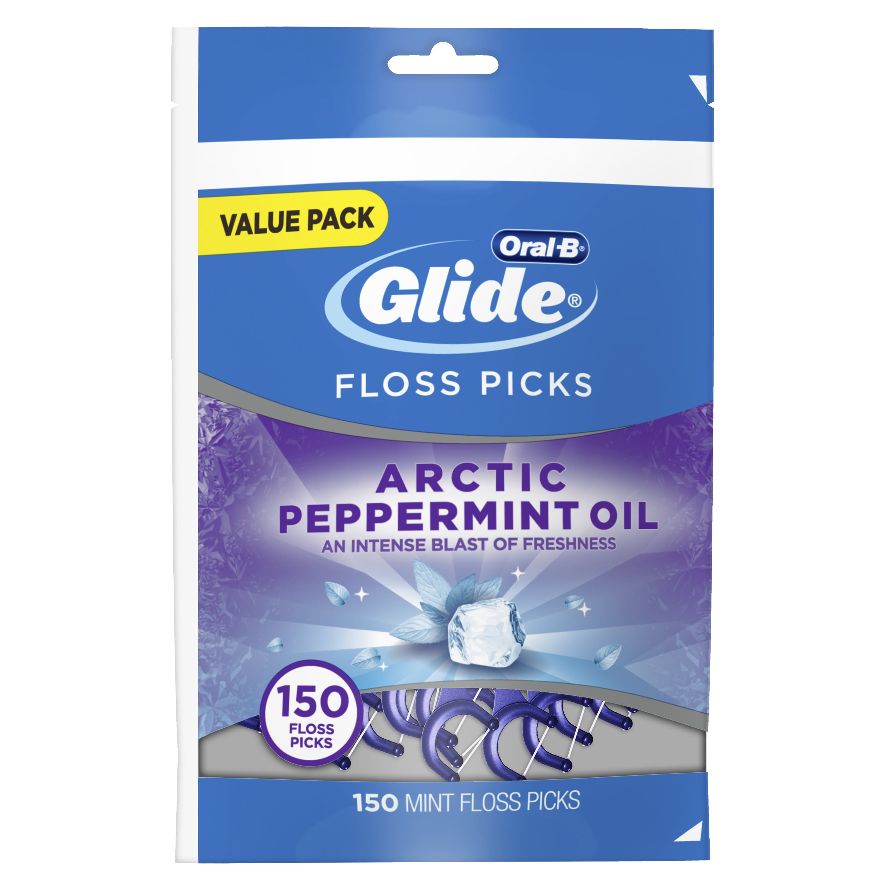 Oral-B Glide Peppermint Dental Picks with Peppermint Oil Flavor, 150 Picks - Walmart.com