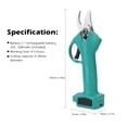 thumbnail image 4 of 21V Cordless Electric Pruning Shears Pruning Garden Scissors Bonsai Tree Pruning Branches Battery Cutter Landscaping Garden Tool ,Less Effort, 4 of 7