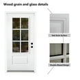 thumbnail image 4 of Exterior Fiberglass Front Door 36"x80", 6 Lite Low-E Glass, Brickmould Vinyl Frame, Left Hand Inswing for Front Entry, 4 of 6