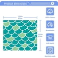 thumbnail image 4 of SKYSONIC 6 PCS Hand Drawn Scallop Fish Scales Washcloths, 12"x12" Cotton Wash Cloths, Highly Absorbent and Soft Face Towels for Bathroom,Gym,Hotel and Spa, 4 of 7