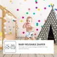 thumbnail image 3 of 2Pcs Baby Cotton Diaper Sticky Strip Diaper Kids Reusable Nappy Cotton Diaper, 3 of 4