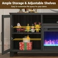 thumbnail image 5 of PAPROOS Fireplace TV Stand for 60" Inch TV, TV Console with 23" Electric Fireplace, Adjustable Flame Color, Entertainment Center Television Console Table for Living Room, Black, 5 of 9