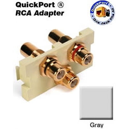 Leviton 41292-3RG 3-Port RCA Adapter MOS Insert - Gray price history on PriceWatchPro