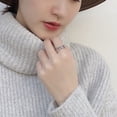 thumbnail image 3 of Love Knot Braided Vintage Antique Rings Sterling Silver Open Band for Women Men, 3 of 6