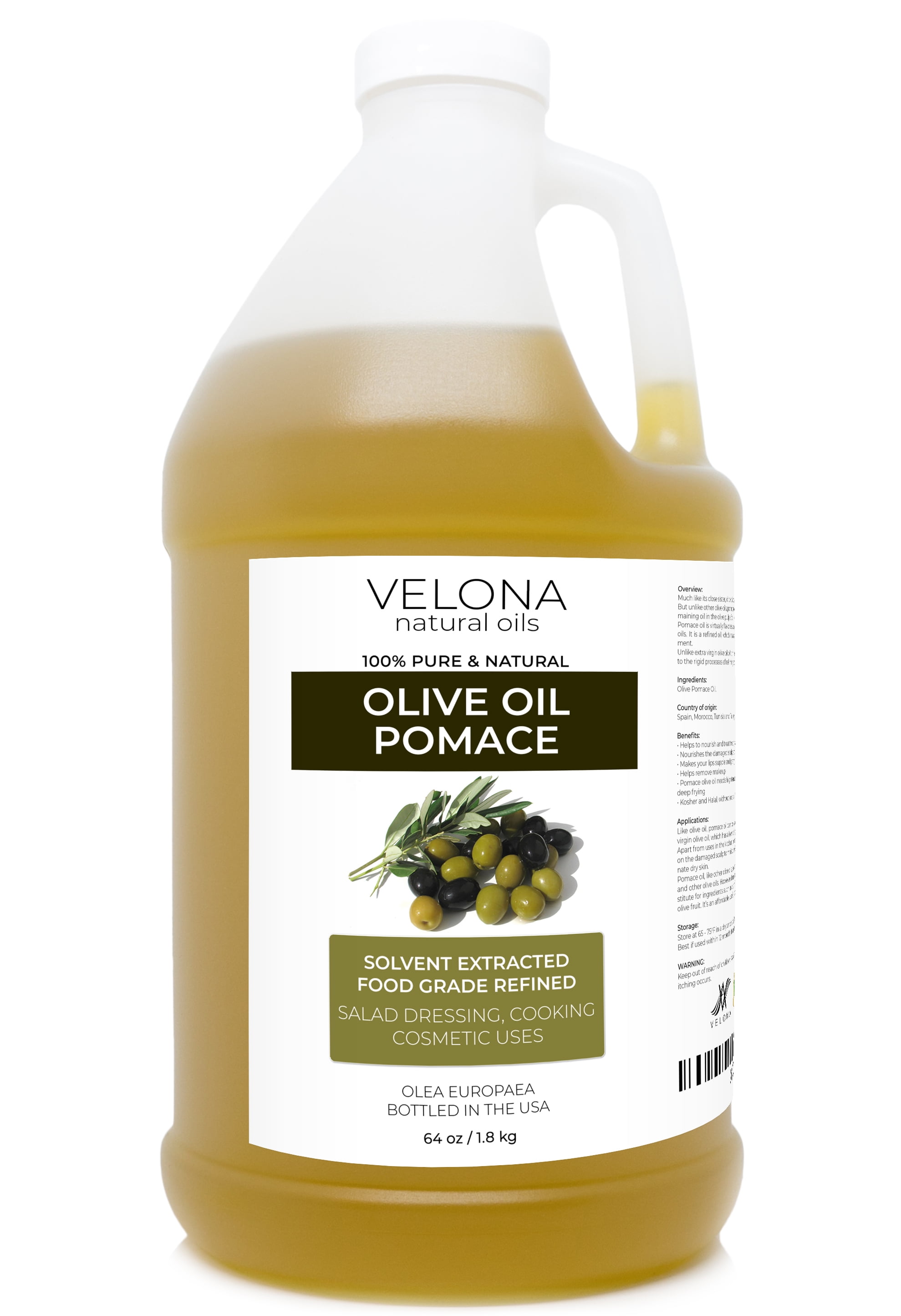 Olive Oil Pomace 2 fl. oz. 100% Pure Natural Carrier Moisturizer For Skin,  Body, Face And Hair Growth. Great For DIY Soap Making, Cosmetics and