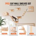 thumbnail image 2 of Estantes y perchas de pared para gatos VEVOR de hasta 18,14 kg, juego de 7, 2 of 9