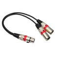 thumbnail image 1 of 3Pin XLR Femelle à Double Câble Adaptateur Mâle Y Splitter 30cm (Rouge), 1 of 8