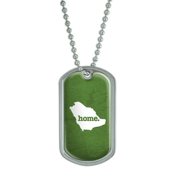 Saudi Arabia Home Country Dog Tag - Textured Green