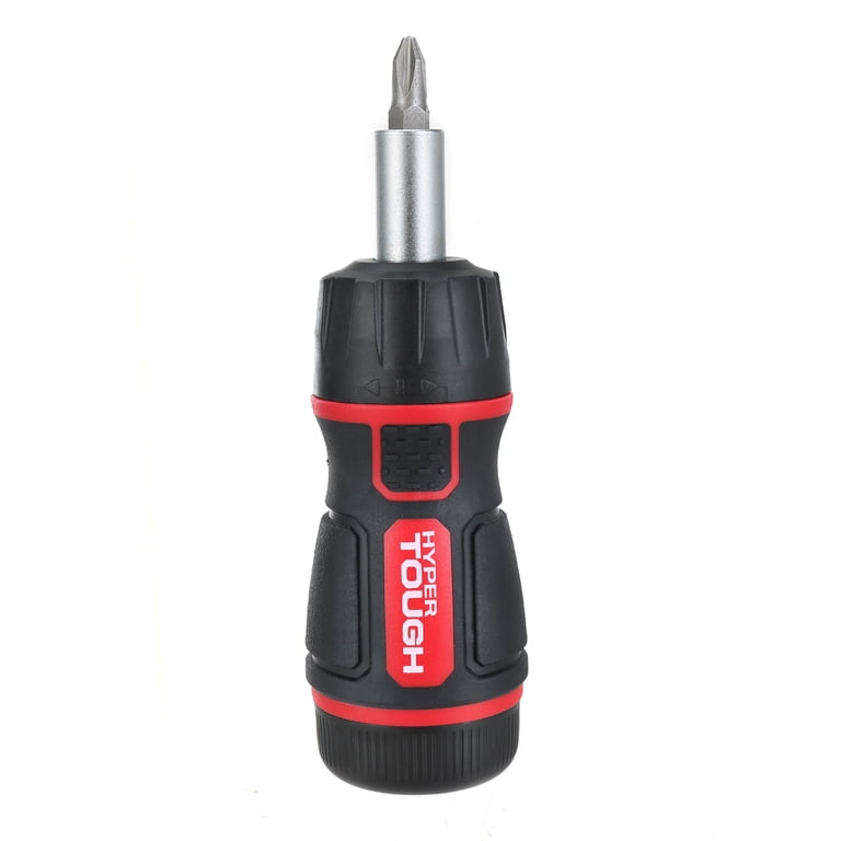 Hyper Tough 7 Piece Stubby Ratcheting Screwdriver Set with