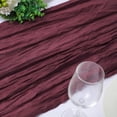 thumbnail image 4 of Holzlrgus 13Ft Burgundy Cheesecloth Table Runner, 160inch Long Cheese Cloth Boho Gauze Table Runner for Wedding Bridal Baby Shower Birthday Holiday Party Sheer Table Decorations, 4 of 6