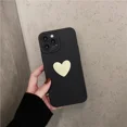 thumbnail image 3 of Funda de teléfono suave con forma de corazón de amor en color rojo vino 3D mate para iPhone 12 11 13 14 Pro XS Max XR 7 8 plus, bonita funda trasera de silicona, 3 of 5