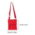 thumbnail image 2 of Bolso Bandolera Retro Hombro Clásico Unisex Color Sólido Femenino Al Aire Libre, 2 of 8