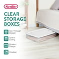 thumbnail image 5 of Sterilite 41 Qt Storage Box, Stackable Plastic Container, Home Organizer, White, 12 Pack, 5 of 5
