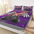 thumbnail image 3 of Castle Fairy Kids Teens Sport Plaid Flag Twin Sheet Sets,Graffiti Splash Bedding, 3 of 7