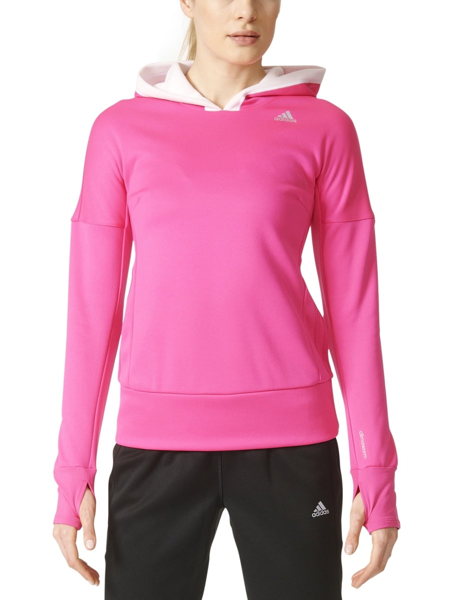 adidas white and pink hoodie