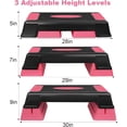 thumbnail image 2 of 30" Adjustable Fitness Stepper with Step Platform & Risers - Aerobic Step Trainer for Strength, Stability, Cardio Workouts - / Step Machine Suitable for Gym, Group Classes, Fitness Levels, 2 of 9