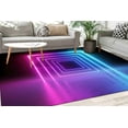 thumbnail image 2 of Neon Light Rugs, Light Portal Rug, Tunnel Neon Lights Rug, Laser Lines Rug, Modern Rug, Office Decor Rug, Area Rug, Runner Rug, Kitchen Rug, 2'x3' - 60x90 cm, 2 of 9