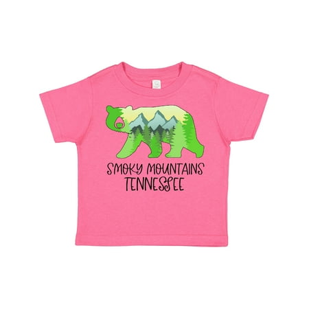 

Inktastic Smoky Mountains Tennessee- Mountains and Bear Shape Gift Toddler Boy or Toddler Girl T-Shirt
