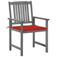 thumbnail image 3 of Casafoyer Directors Chairs with Cushions 4 pcs Gray Solid Acacia Wood, 3 of 3