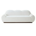 thumbnail image 5 of Christopher Knight Home 88" Cloud Curved Sofa, Modern Chenille Upholstered 3 Seater Couch, Snow White, 5 of 7