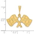 thumbnail image 3 of Real 14kt Yellow Gold Racing Flags Pendant; for Adults and Teens; for Women and Men, 3 of 3