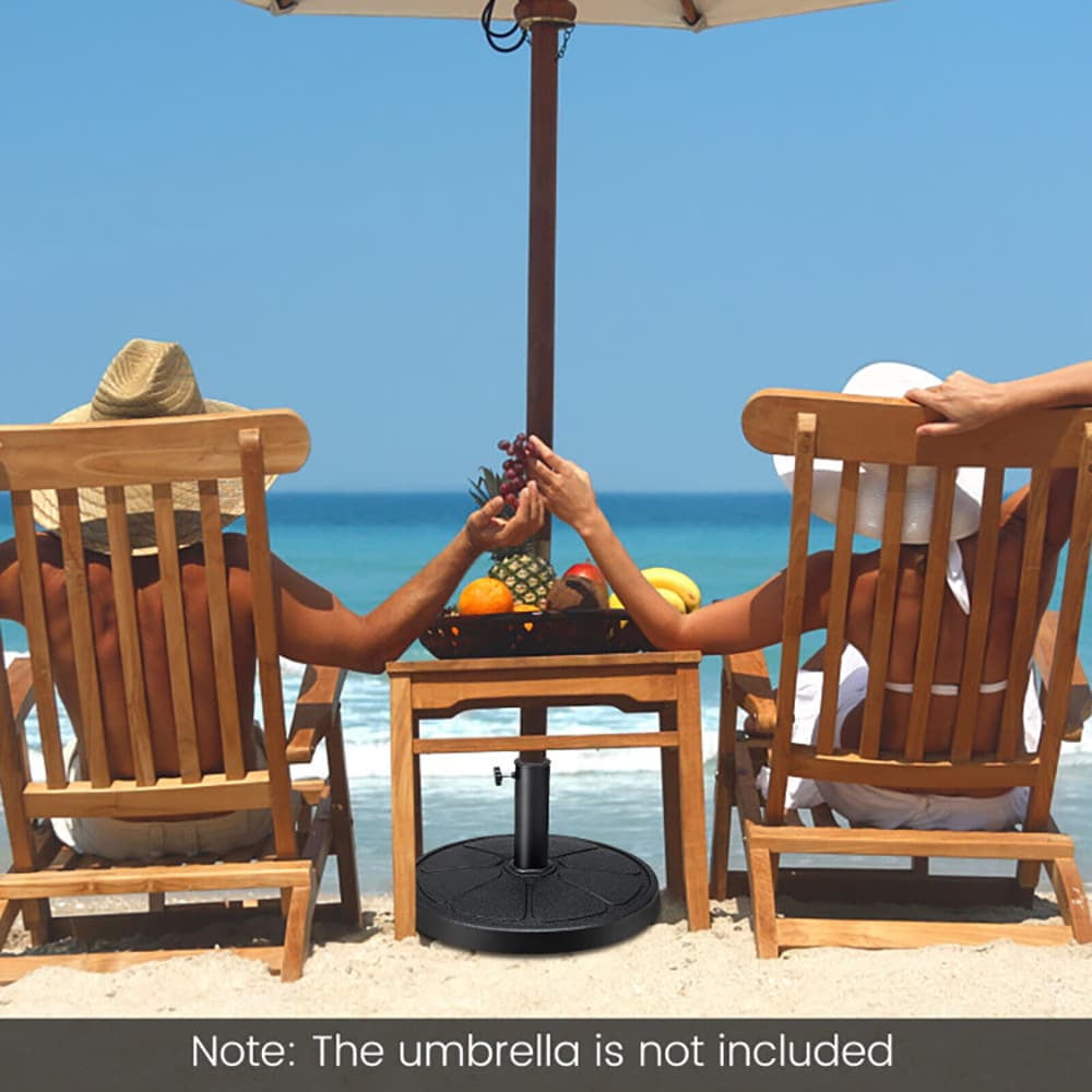 Resenkos 31LBS 18-Inch Round Outdoor Umbrella Base, Black