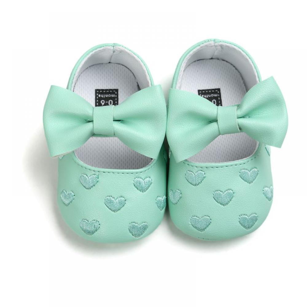 Infats Girl Crib Shoes Newborn Baby Bowknot Soft Sole Prewalker Sneakers 0-18M 